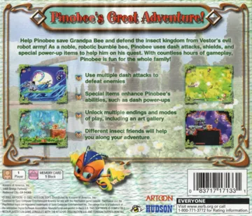 Pinobee (US) box cover back